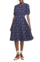 Women's Gal Meets Glam Collection Beatrice Tussah Textured Fit & Flare Dress