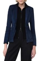 Women's Akris Punto Suede Blazer With Removable Knit Insert