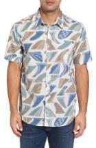 Men's Jack O'neill Regular Fit Fin Print Sport Shirt - Grey