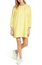 Women's Madewell Willow Gingham Tunic Dress, Size - Yellow