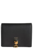 Women's Fendi Liberty Small Leather French Wallet - Black