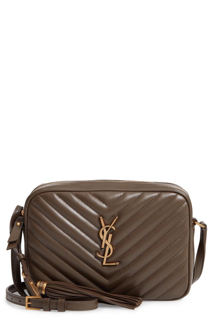 Saint Laurent Medium Lou Calfskin Leather Camera Bag - Brown