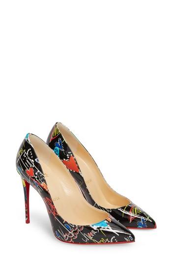 Women's Christian Louboutin Pigalle Loubitag Pointy Toe Pump .5us / 36.5eu - Black