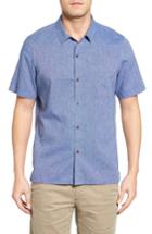 Men's John W. Nordstrom Fit Camp Shirt, Size Small - Blue