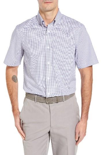 Men's Nordstrom Men's Shop Plaid Sport Shirt, Size - Blue
