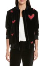 Women's Alice + Olivia Embroidered Patch Oversize Bomber Jacket