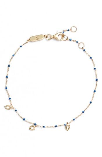 Women's Argento Vivo Beaded Enamel Teardrop Bracelet