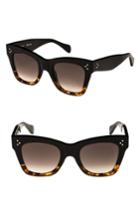 Women's Celine 50mm Gradient Butterfly Sunglasses - Black/ Grey Havana/ Brown