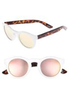 Women's Vans Lolligagger 47mm Round Sunglasses - White Matte/ Tortoise