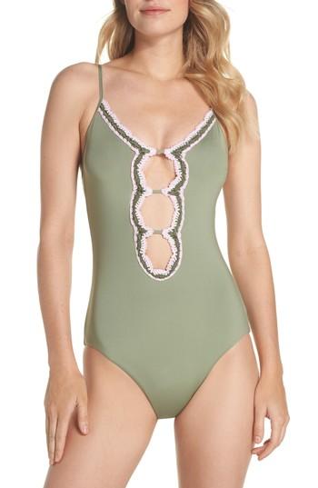 Women's Becca Medina One-piece Swimsuit - Green