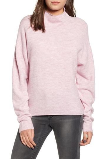 Women's Leith Cozy Mock Neck Sweater, Size - Purple