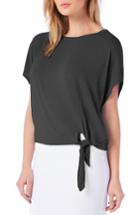 Women's Michael Stars Tie Hem Top, Size - Grey