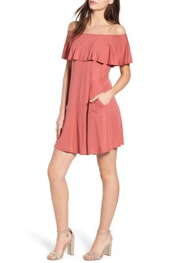 Women's Soprano Off The Shoulder Dress - Orange