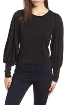 Women's Vince Camuto Bubble Drama Sleeve Tee, Size - Black