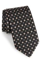 Men's Salvatore Ferragamo Edison Medallion Silk Tie, Size - Black