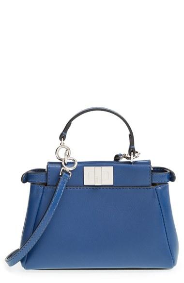 Fendi 'micro Peekaboo' Nappa Leather Bag - Purple