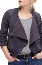 Women's Free People Shrunken Moto Jacket - Black