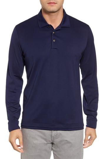 Men's David Donahue Interlock Polo - Blue