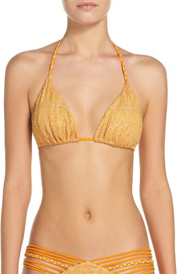 Women's Luli Fama Triangle Bikini Top - Orange