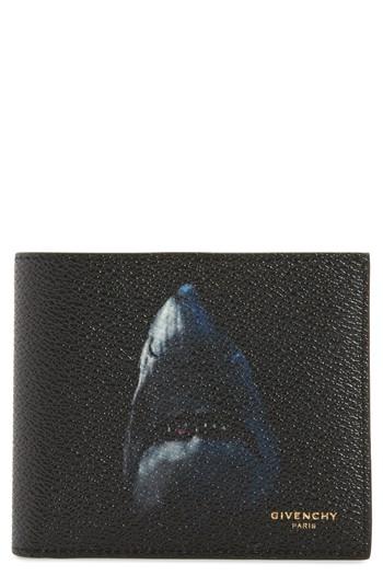 Men's Givenchy Shark Print Faux Leather Wallet - None