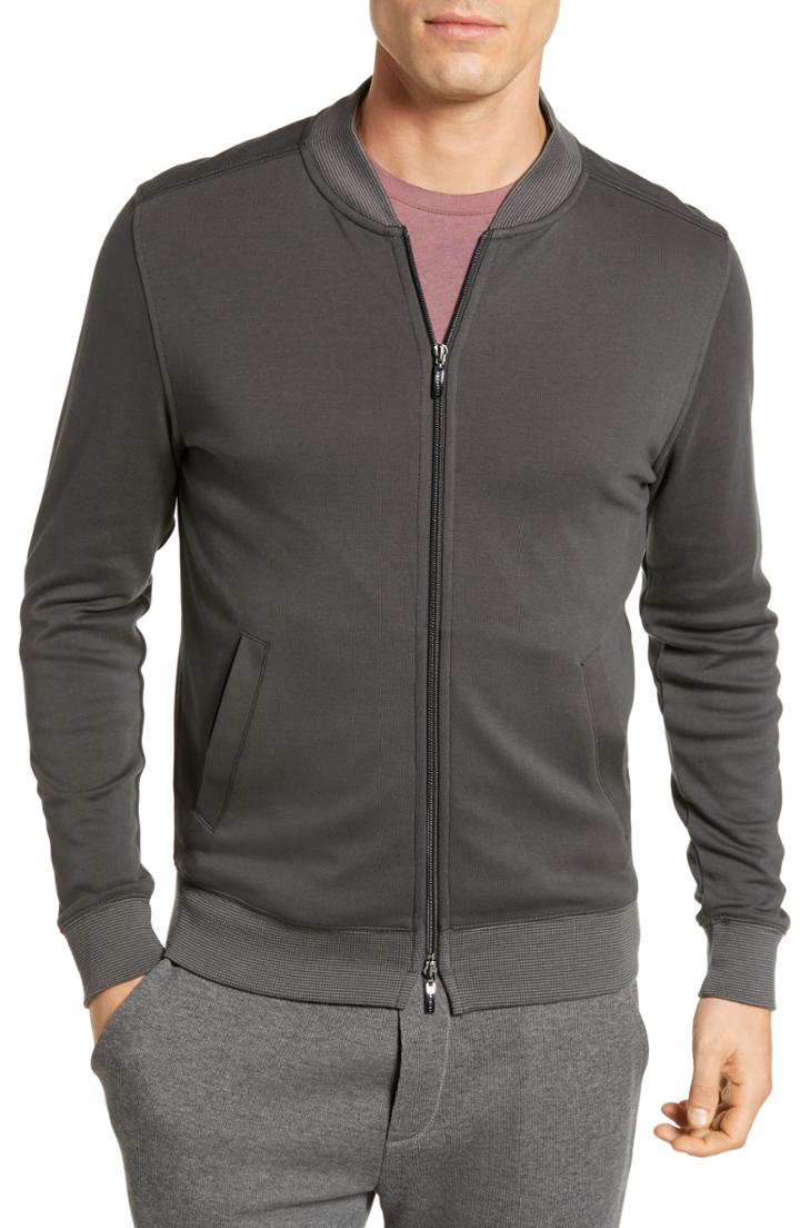 Men's Robert Barakett Cortina Front Zip Sweatshirt - Black