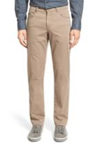 Men's Brax Flat Front Stretch Cotton Trousers X 34 - Beige