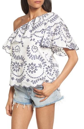 Women's Devlin Judith Embroidered Cotton One-shoulder Top