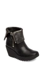 Women's Fly London 'yex' Platform Wedge Bootie Us / 35eu - Black