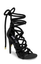 Women's Steve Madden Dream Ankle Tie Sandal .5 M - Black