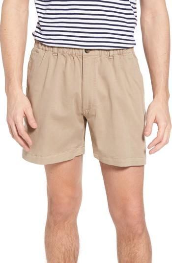 Men's Vintage 1946 Snappers Elastic Waist Shorts - Beige