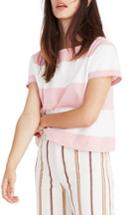 Women's Madewell Setlist Boxy Stripe Tee - Pink