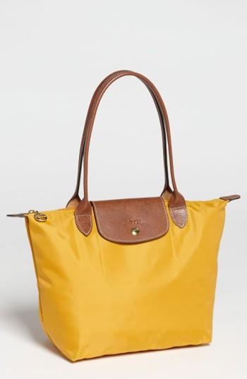 Longchamp 'small Le Pliage' Shoulder Tote - Yellow