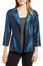 Women's Anne Klein Ikat Dot Raglan Sleeve Jacket - Blue