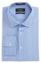 Men's Nordstrom Men's Shop Classic Fit Herringbone Dress Shirt .5 35 - Blue
