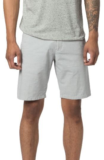 Men's Good Man Brand Modern Fit Horizontal Stripe Chino Shorts - White