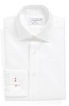 Men's Lorenzo Uomo Trim Fit Herringbone Dress Shirt - 34/35 - White