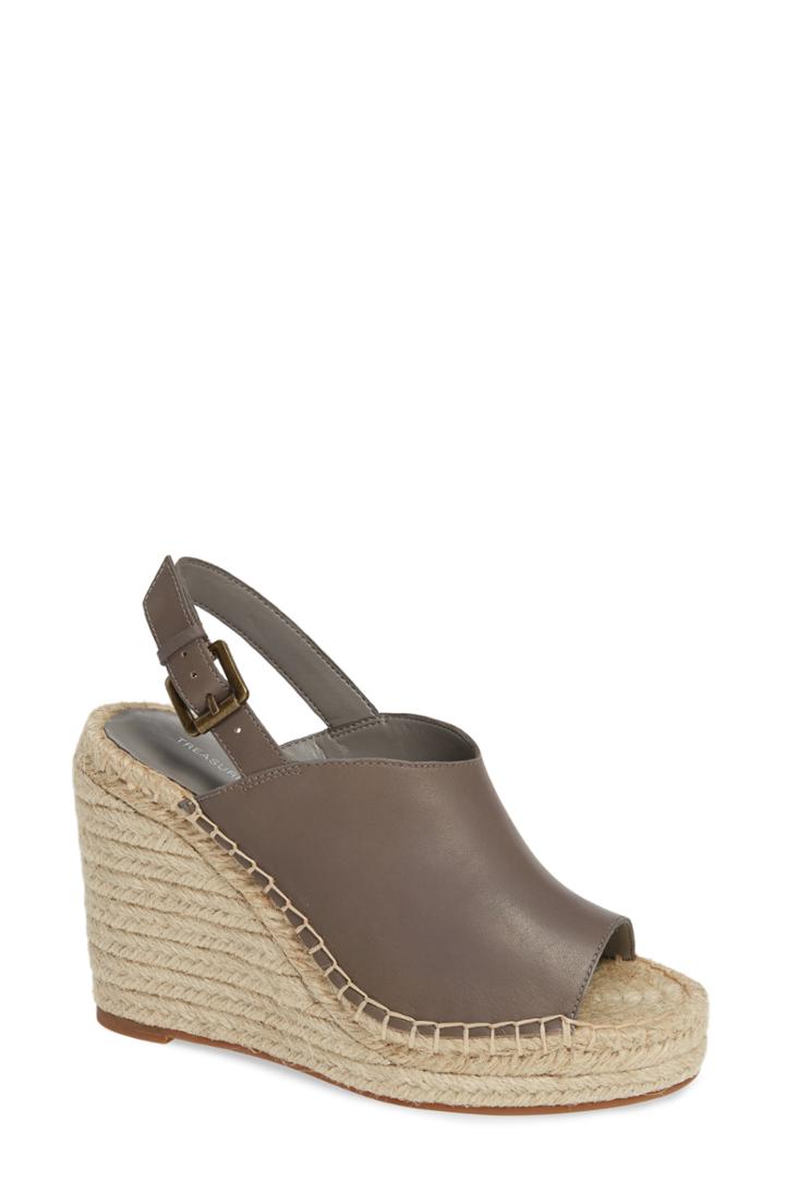 Women's Treasure & Bond Sam Espadrille Wedge Sandal .5 M - Grey