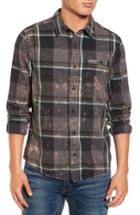 Men's Hurley Burnside Plaid Shirt, Size - Black