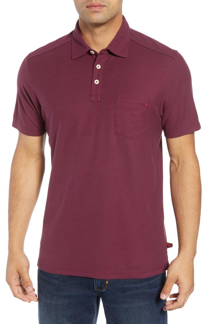 Men's Tommy Bahama Tropicool Del Rey Pocket Polo, Size - Purple