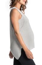 Women's Bun Maternity Maternity/nursing Swing Tank - Grey