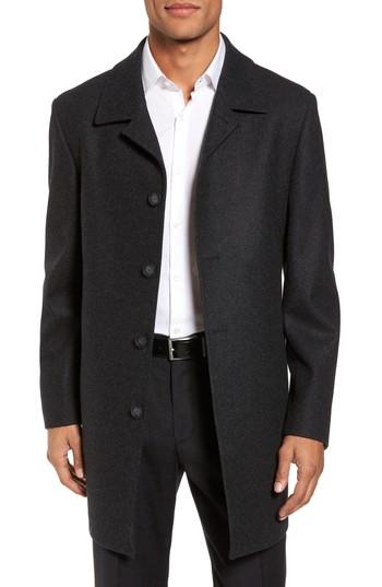 Men's Nordstrom Men's Shop Promo Wool Blend Car Coat - Grey