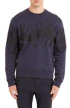 Men's Valentino Wave Logo Print Sweatshirt, Size - Blue