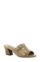 Women's J. Renee Maribe Monk Strap Slide Sandal .5 Aa - Beige