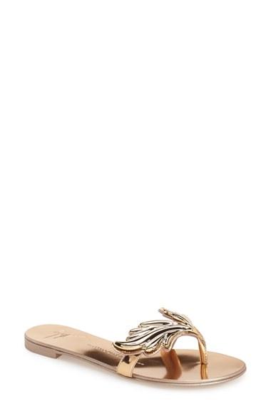 Women's Giuseppe Zanotti 'coline' Sandal .5 M - Metallic