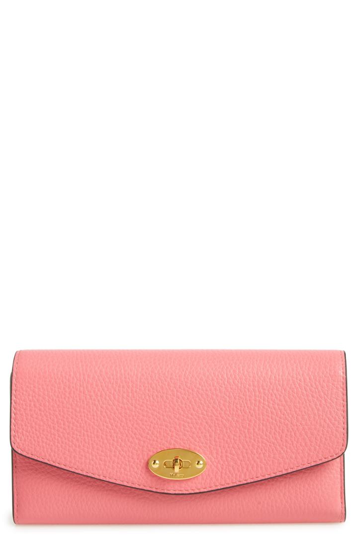 Women's Mulberry Darley Classic Small Leather Wallet - Pink