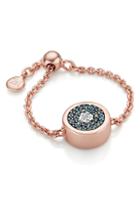 Women's Monica Vinader Evil Eye Friendship Chain Ring With Pave Diamonds