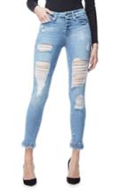 Women's Good American Good Legs Fray Ankle Skinny Jeans - Blue