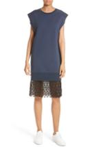 Women's Public School Tesa Lace Trim Sweatshirt Dress - Blue