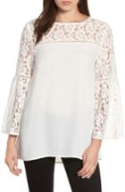 Women's Halogen Lace Bell Sleeve Top, Size - Ivory