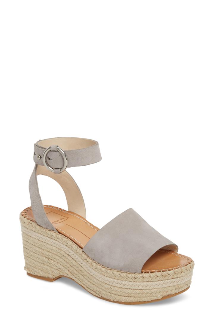 Women's Dolce Vita Lesly Espadrille Platform Sandal .5 M - Grey